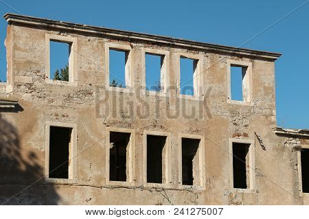 Fragment Of The Wall Of The Destroyed House