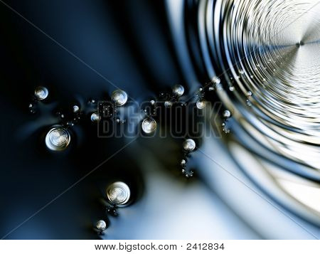 Whirlpool, composição abstrata azul
