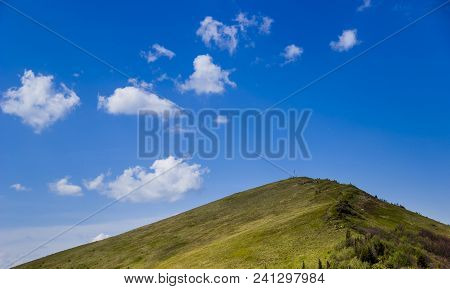 The Peak Of Carpathian Parashka Mountain, National Park Skolevski Beskidy, Lviv Region Of Western Uk