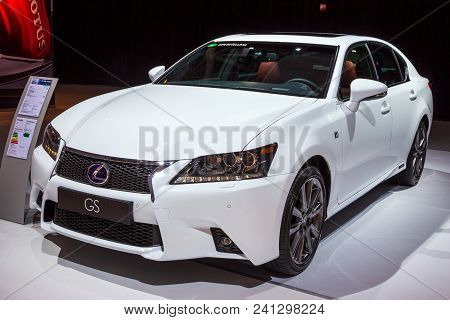 Amsterdam - April 16, 2015: Lexus Gs Car Showcased At The Autorai Motor Show.