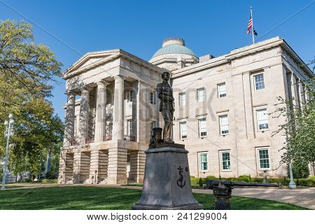 Exterior Of The North Carolina Capitol Building In Raleigh