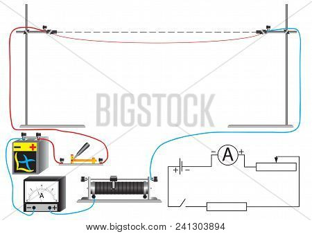 Thermal Effect Of Electric Current Using Metal Wire, Current Source And Other Devices