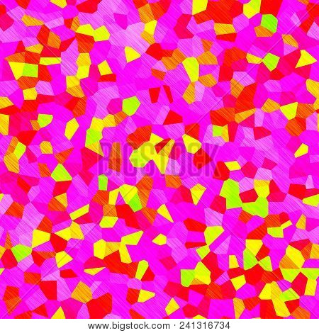 Neon Pink And Yellow Polygone Modern Futuristic Pattern Design