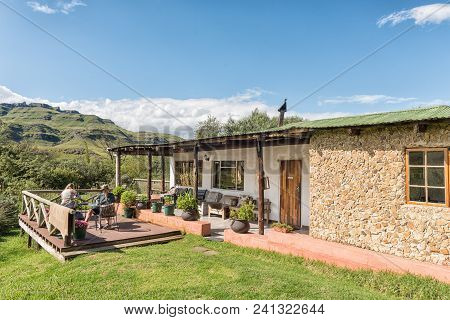 Himeville, South Africa - March 23, 2018: Dining Area And Lounge At The Sani Backpackers Lodge Near 