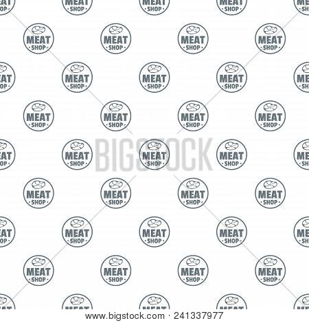 Modern Meat Shop Pattern Vector Seamless Repeat For Any Web Design