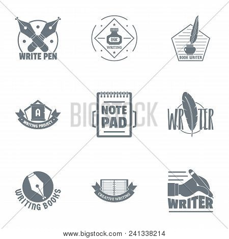 Scribbler Logo Set. Simple Set Of 9 Scribbler Vector Logo For Web Isolated On White Background