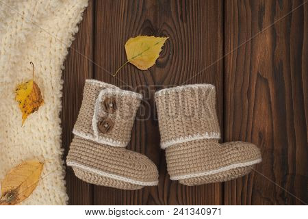 Handmade Gift For Winter, Knitted Booties For Cold Day, Make Warm