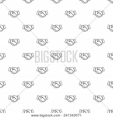 Handshake Ice Hockey Pattern Vector Seamless Repeating For Any Web Design