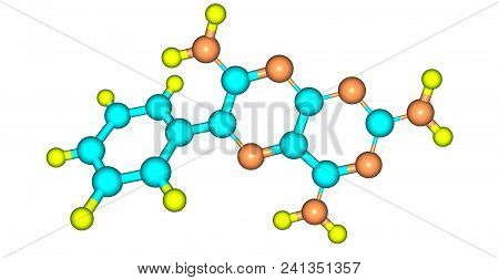 Triamterene Molecular Structure Isolated On White