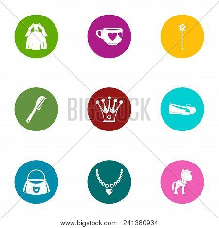 Prom Icons Set. Flat Set Of 9 Prom Vector Icons For Web Isolated On White Background