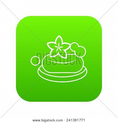 Eco Spa Soap Icon Green Vector Isolated On White Background