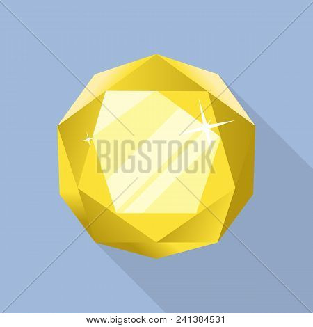 Perfect Citrine Icon. Flat Illustration Of Perfect Citrine Vector Icon For Web Design