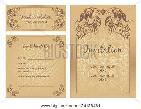 Set Of Ornate Vector Template