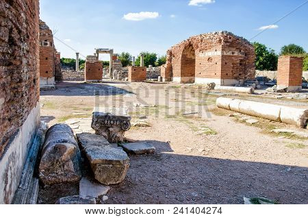 Ancient Efes Efesus City Ruins In Turkey Near Selcuk