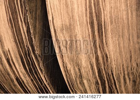 Colour Graded Rust Lines On Metal Surface