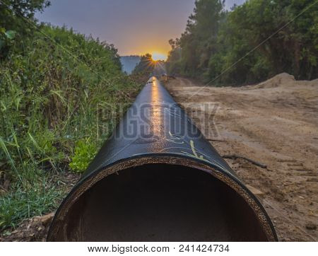 A Gas Pipeline Works Site Near Jerusalem, Israel