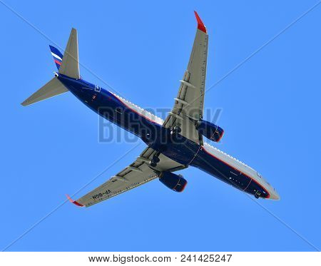 Sheremetyevo, Russia - May 09. 2018. Boeing 737 Of Airline Aeroflot