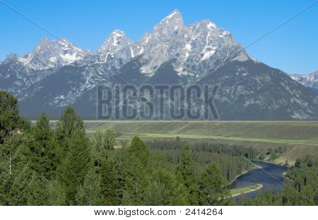 Sanke nehir ve Grand Teton