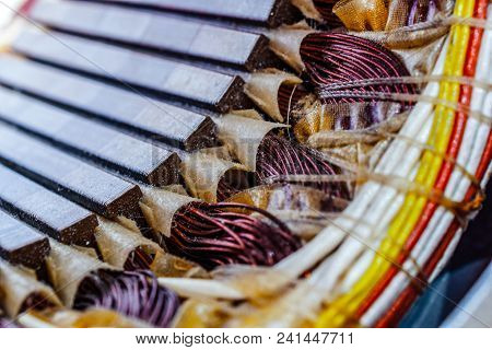 Electric Motor Stator With Winding Coil , View Of Inside Of Electric Motor.