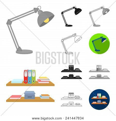 Oil Industry Cartoon, Black, Flat, Monochrome, Outline Icons In Set Collection For Design. Equipment