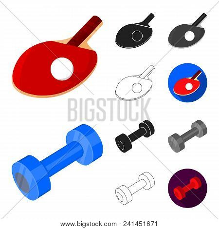 Different Kinds Of Sports Cartoon, Black, Flat, Monochrome, Outline Icons In Set Collection For Desi