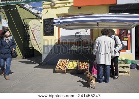 Warsaw, Poland - May 01, 2018 Bazar Rozychkiego Is The Oldest Market In The City And Dates Back To 1