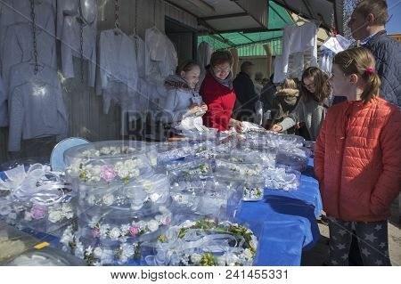 Warsaw, Poland - May 01, 2018 Bazar Rozychkiego Is The Oldest Market In The City And Dates Back To 1
