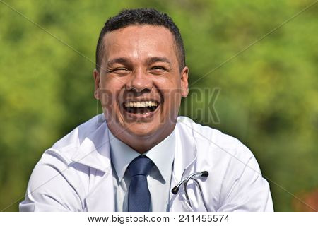 Hispanic Male Doctor Smiling