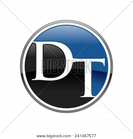 Circle Initial Dt Firm Vector Symbol Graphic Logo Design