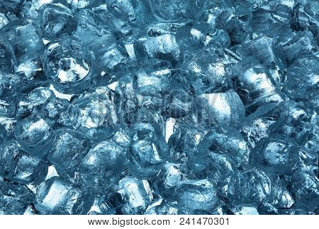 Texture Of Ice.transaprent Ice.ice Cubes.ice Cubes For Cocktails Close-up.