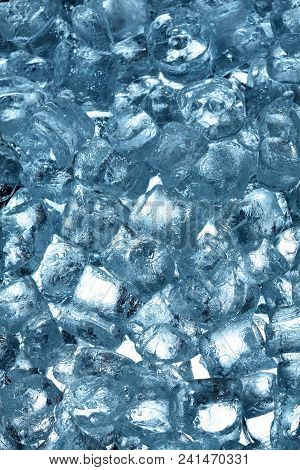 Texture Of Ice.transaprent Ice.ice Cubes.ice Cubes For Cocktails Close-up.