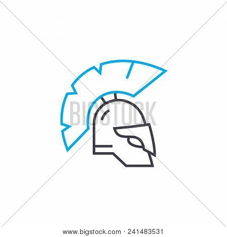 Knight Armour Line Icon, Vector Illustration. Knight Armour Linear Concept Sign.