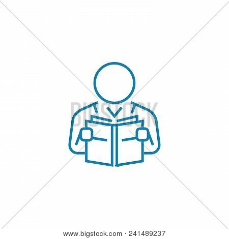 Professional Development Line Icon, Vector Illustration. Professional Development Linear Concept Sig