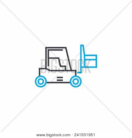 Warehousing Line Icon, Vector Illustration. Warehousing Linear Concept Sign.