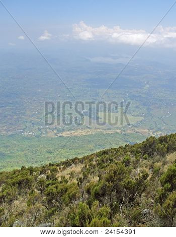 Virunga Dağları havadan görünümü