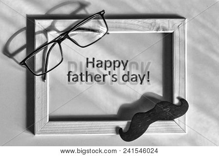 Black And White. Fathers Day. Best Father. Child And Father Concept. Happy Fathers Day Text. Gift, H