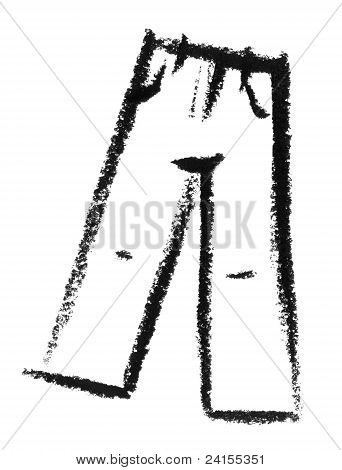 Sketch paio di pantaloni
