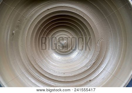 Potter's Wheel With Clay Close