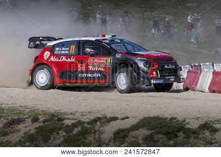 Craig Breen Of Ireland And Scott Martin Of Great Britain Compete In Their Citroen Total Abu Dhabi Wr