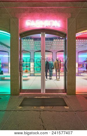 MILAN, ITALY - CIRCA NOVEMBER, 2018: entry at a store in Milan, Italy.