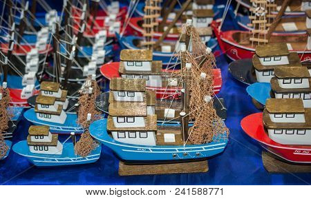 Set Of Mini Size Colorful Model Boats