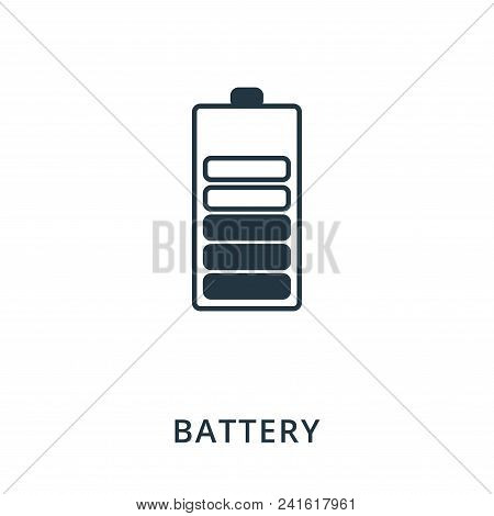 Battery Icon. Flat Style Icon Design. Ui. Illustration Of Battery Icon. Pictogram Isolated On White.