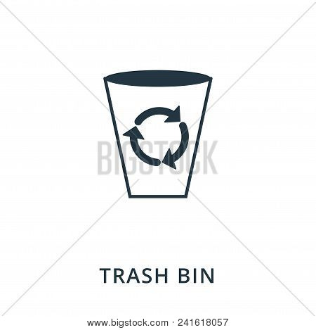 Trash Bin Icon. Flat Style Icon Design. Ui. Illustration Of Trash Bin Icon. Pictogram Isolated On Wh