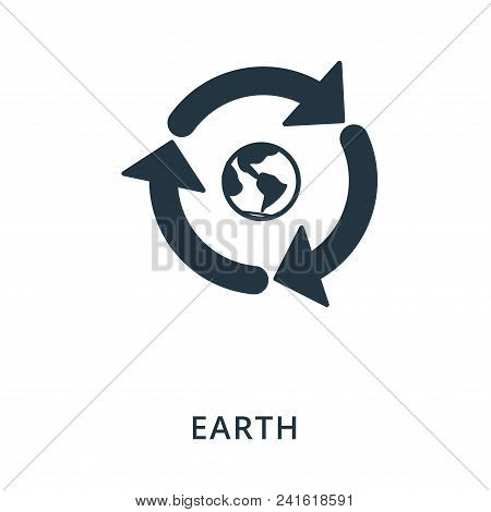 Earth Icon. Flat Style Icon Design. Ui. Illustration Of Earth Icon. Pictogram Isolated On White. Rea