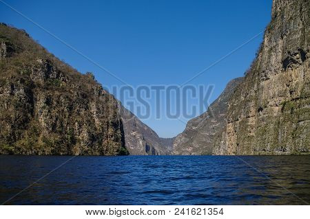 Inside Sumidero Canyon Near Tuxtla Gutierrez In Chiapas, Mexico