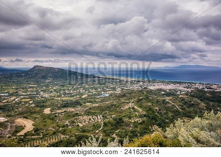 Panoramic View From Filerimos Mountain, Rhodes Island, Greece