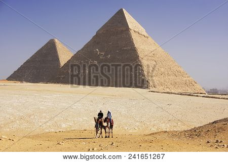 Great Pyramids Of Giza Near Cairo, Egypt