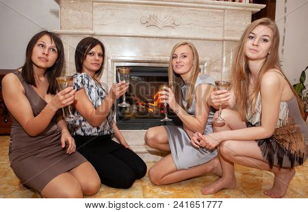 friend sitting beside the fireplace I will place conversing