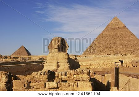 The Sphinx And Pyramid Of Khafre, Cairo, Egypt