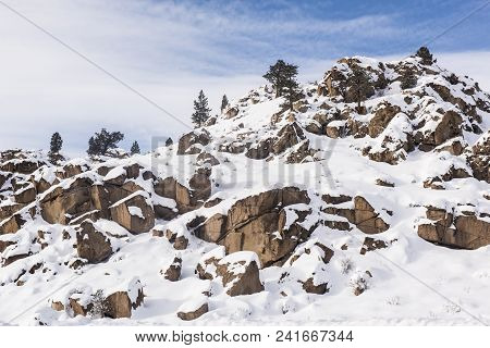Snow-covered Hills In Inyo County, California